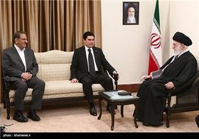 حضور دکتر ولایتی در دیدار رئیس جمهور ترکمنستان با رهبر معظم انقلاب/تصویر