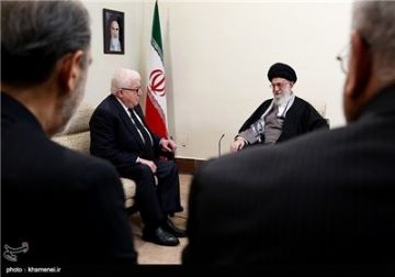 حضور دکتر ولایتی در دیدار رئیس جمهور عراق با رهبر معظم انقلاب/تصویر